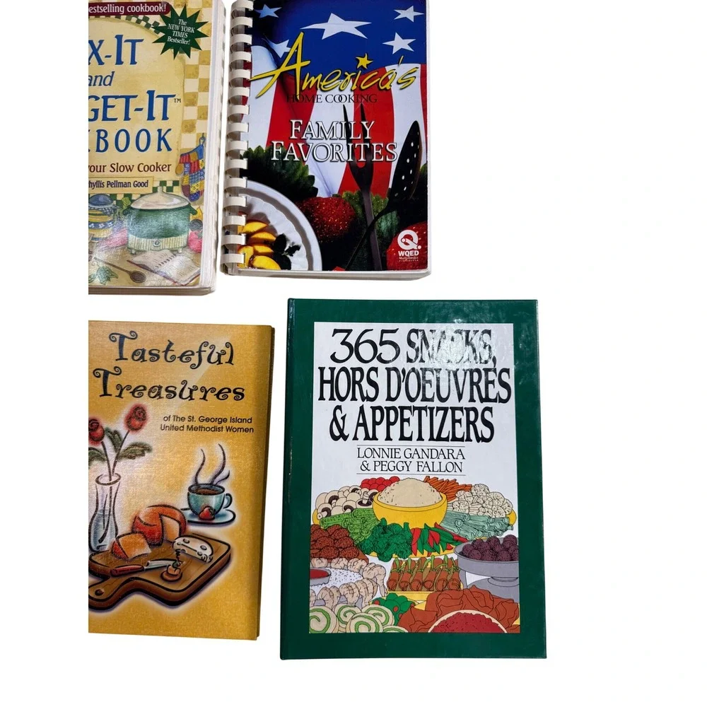Vintage Community Cookbook Lot Spiral Church Recipes Grandmacore Americana